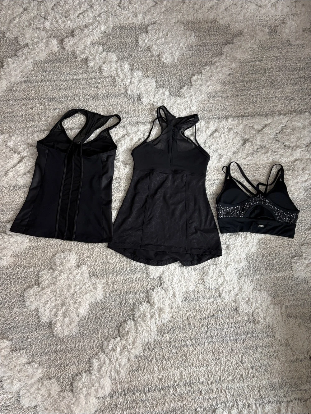 ALO Yoga Racerback Tank, Lululemon Racerback Tank, Fabletic Sports Bra Size S